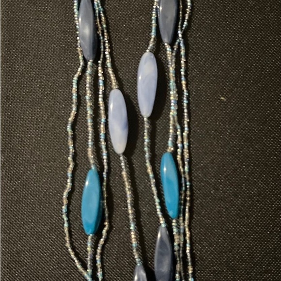 Blue Beaded Necklace - Picture 2 of 2